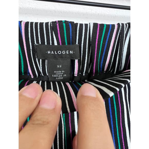 Halogen XS Striped Wide Leg Cropped Pants NWT Nordstrom - Picture 4 of 6